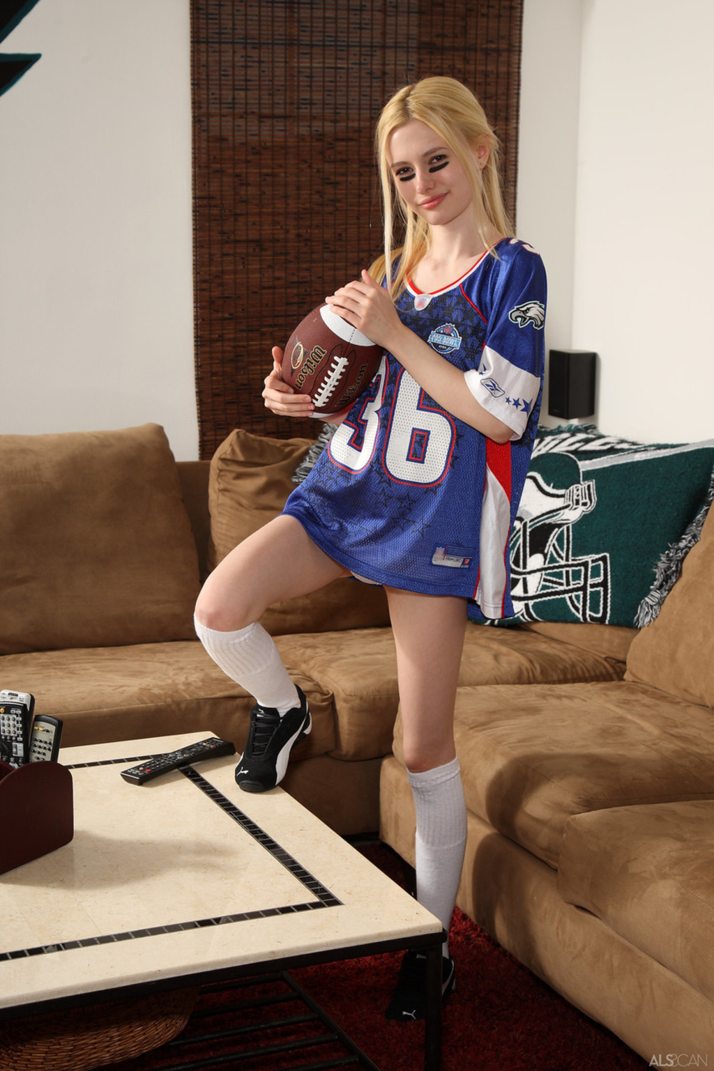 Dirty Football Fan Kennedy Strips Her Jersey