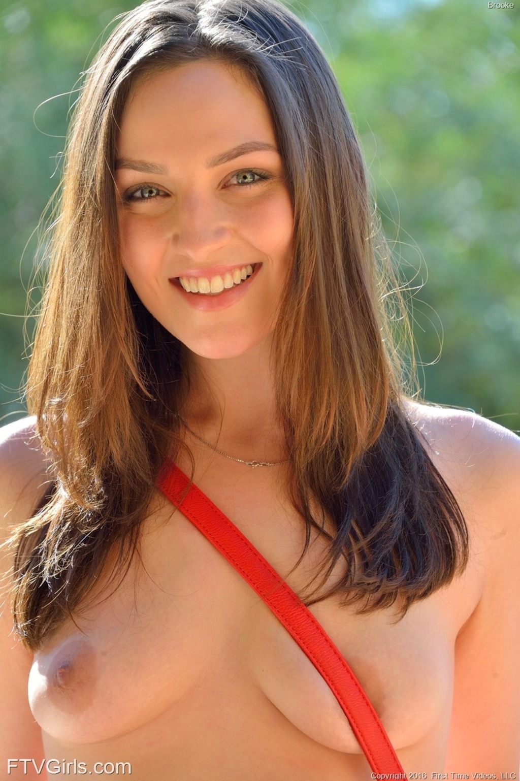 Adorable Brunette Teen Brooke Reveals Her Cute Boobs